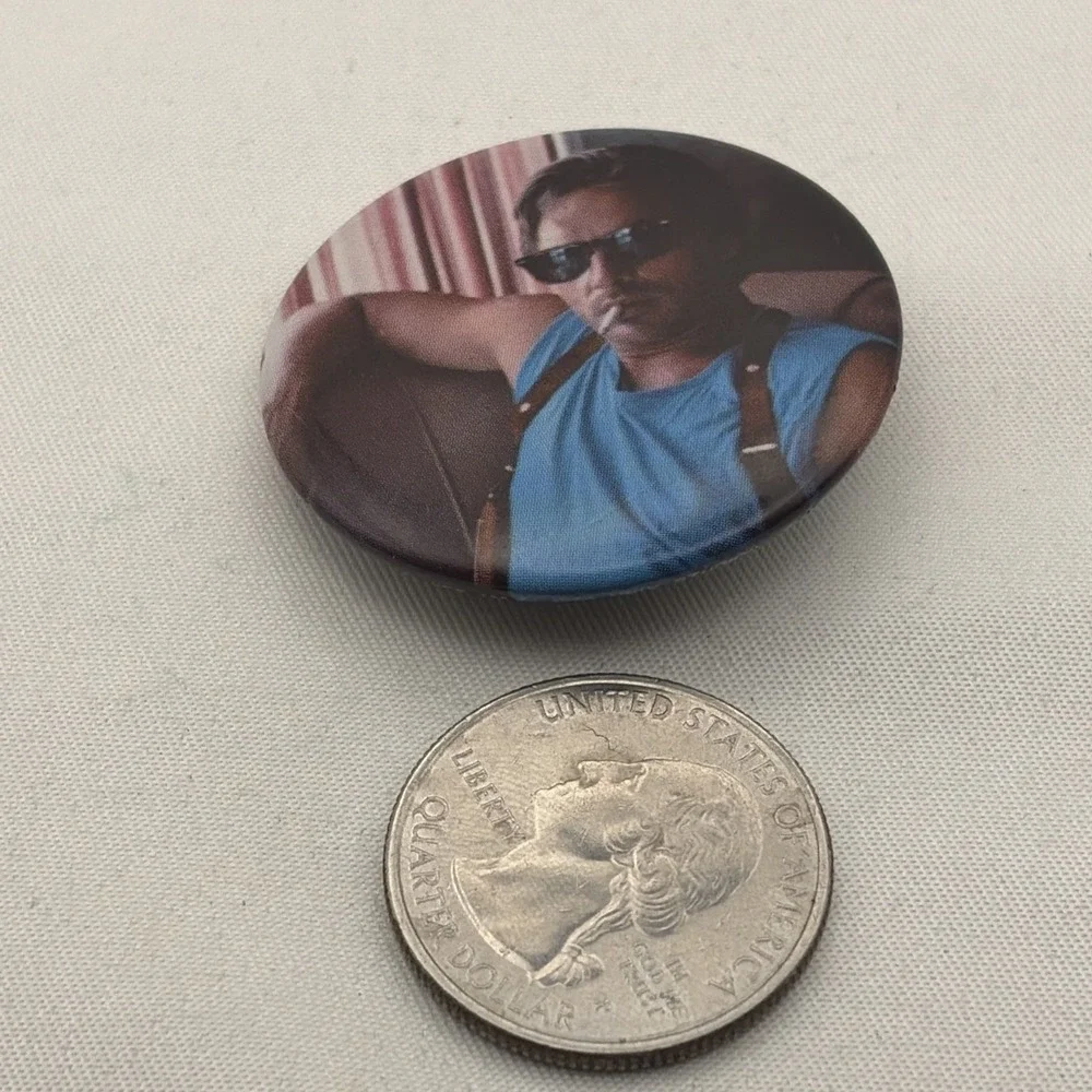 Vintage Miami Vice Sonny Crockett Don Johnson Button Pin